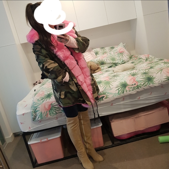 Faux Fur Camo Jacket - Picture 2 of 10